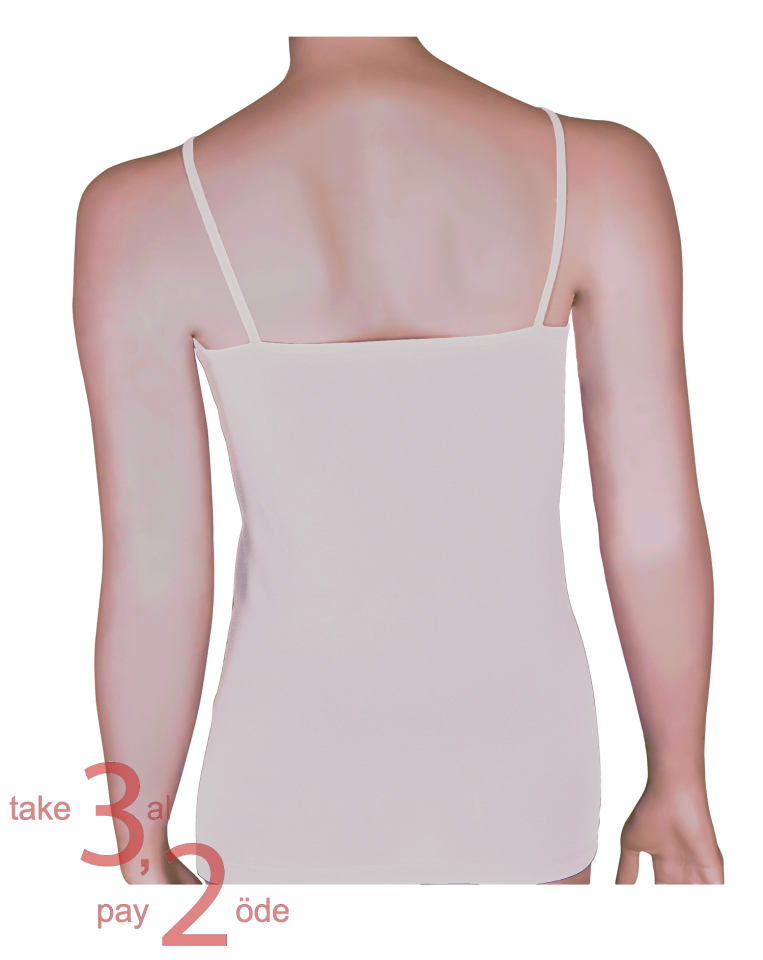 Unique Bosphorus İnce Askılı Kadın Atlet Ten Rengi