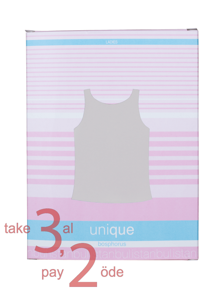 Unique Bosphorus İnce Askılı Kadın Atlet Ten Rengi