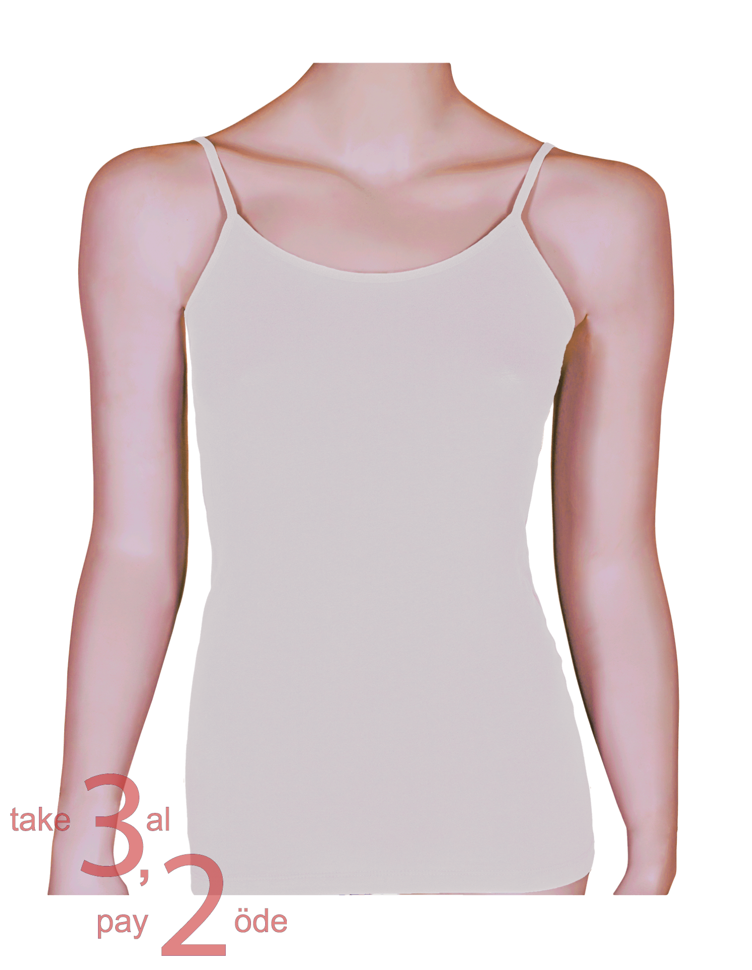 Unique Bosphorus İnce Askılı Kadın Atlet Ten Rengi