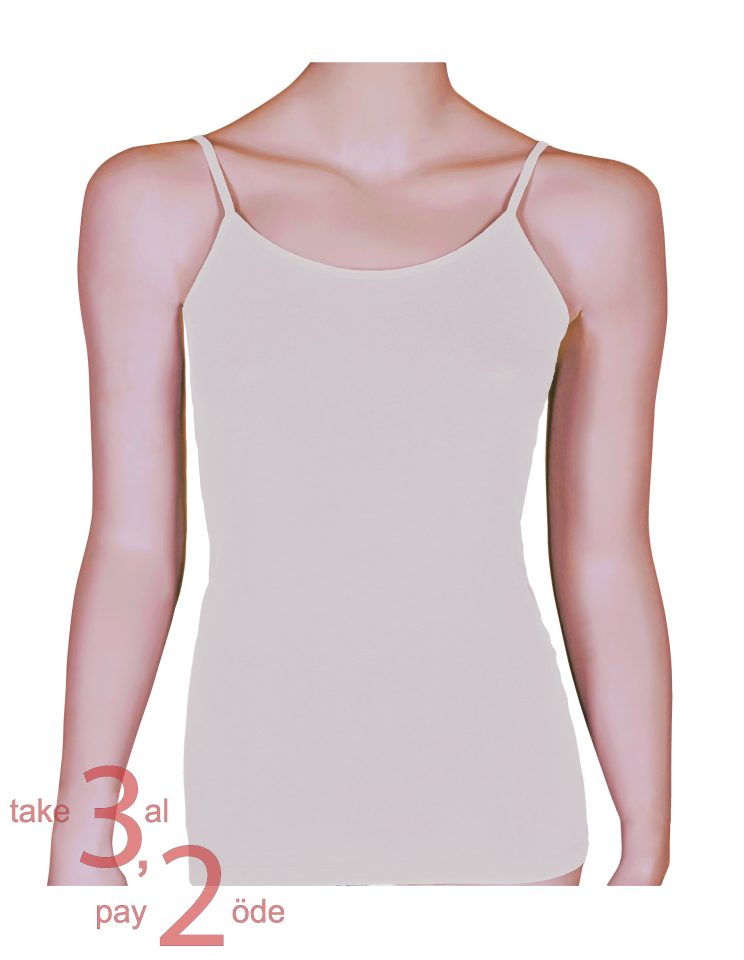 Unique Bosphorus İnce Askılı Kadın Atlet Ten Rengi