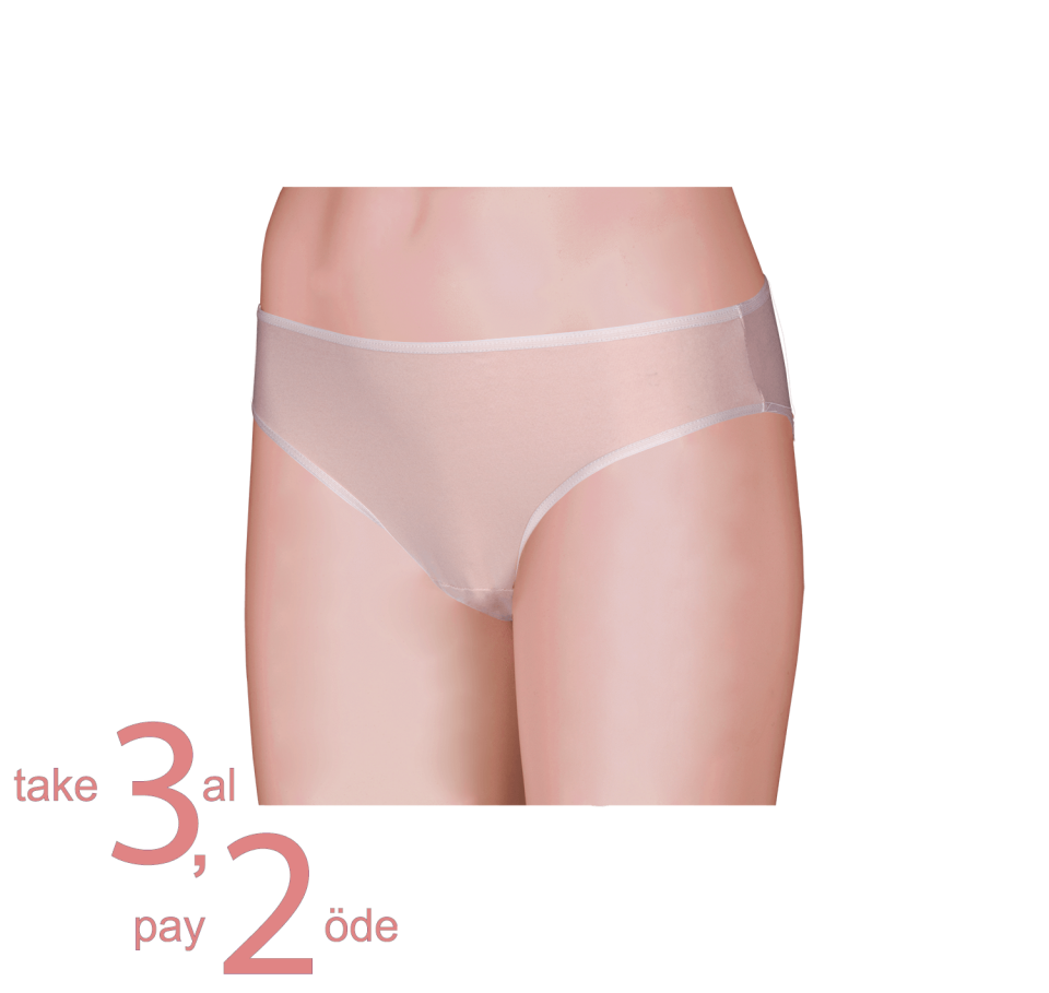 Unique Bosphorus Classic Kadın Slip 3'lü Paket Ten Rengi