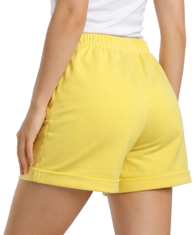 Kadın Ters Paça Şort Sarı Renk