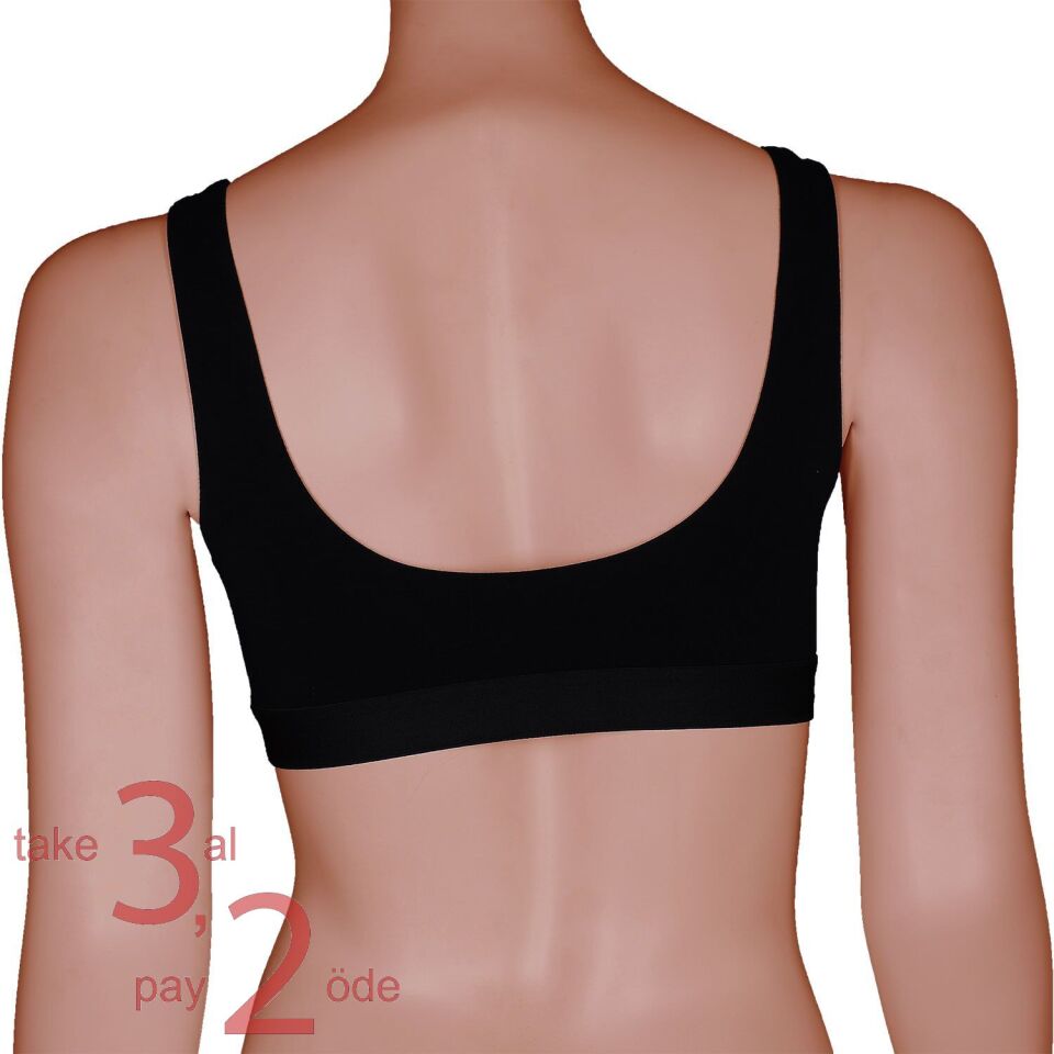 Unique Bosphorus U-Back Kadın Bralet Siyah