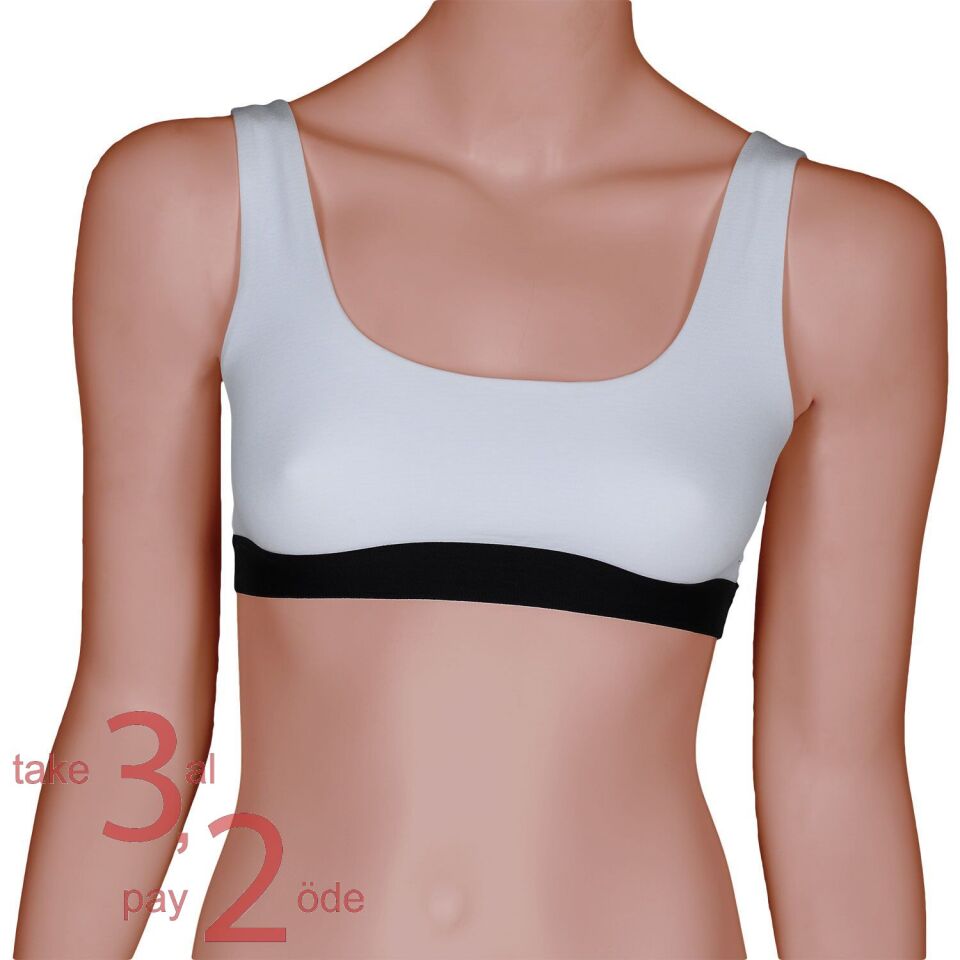 Unique Bosphorus U-Back Kadın Bralet Beyaz