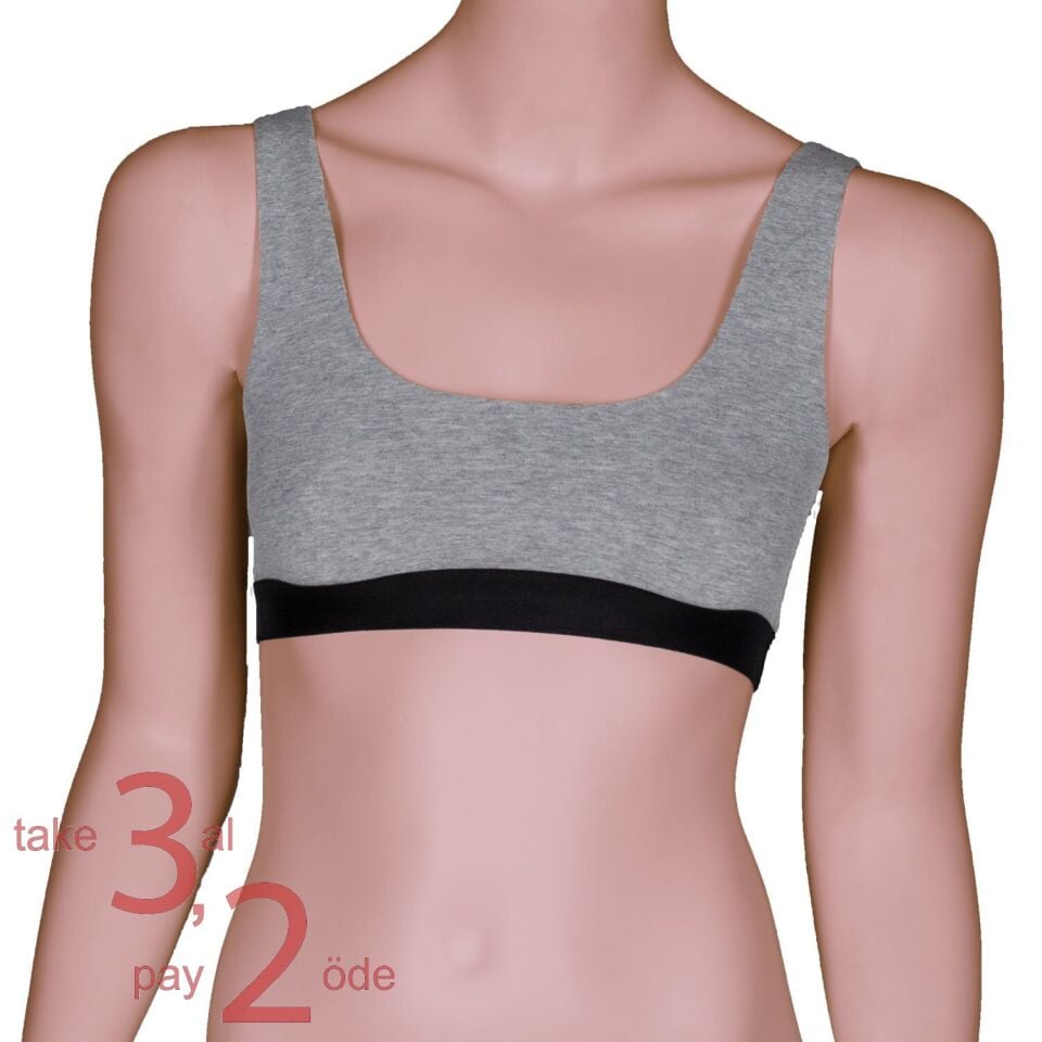 Unique Bosphorus U-Back Kadın Bralet A.Gri