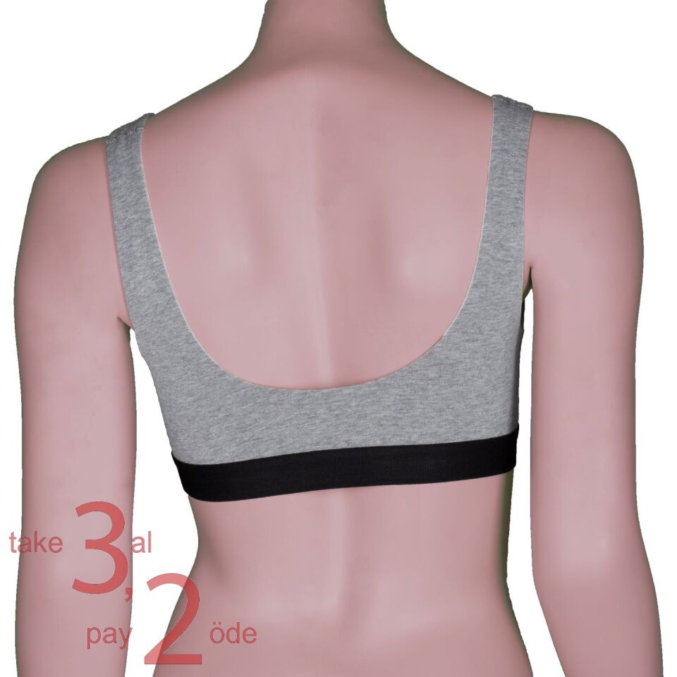 Unique Bosphorus U-Back Kadın Bralet A.Gri