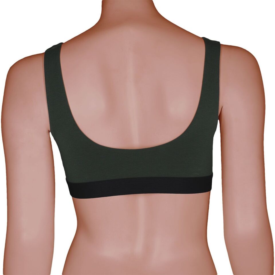 Unique Bosphorus U-Back Kadın Bralet Haki