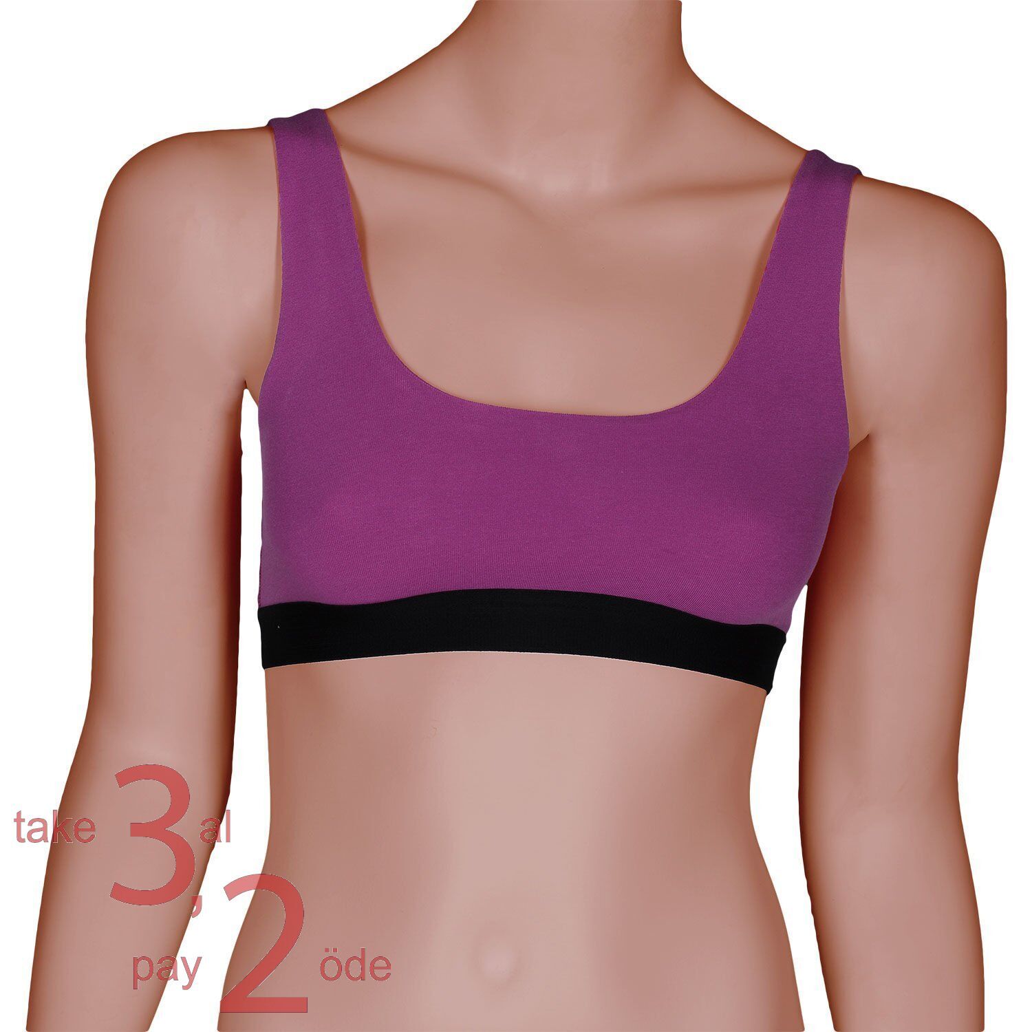 Unique Bosphorus U-Back Kadın Bralet Açık Mor