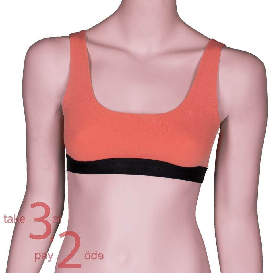 Unique Bosphorus U-Back Kadın Bralet Nar Çiçeği