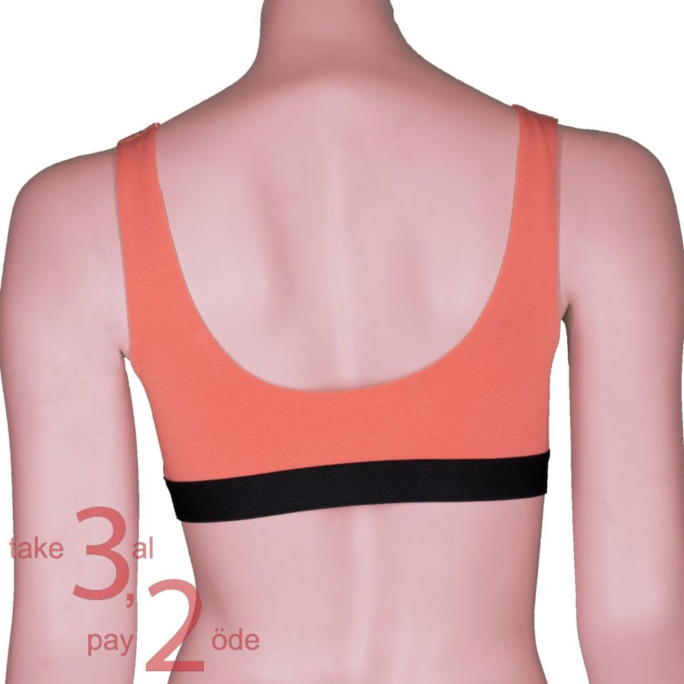 Unique Bosphorus U-Back Kadın Bralet Nar Çiçeği