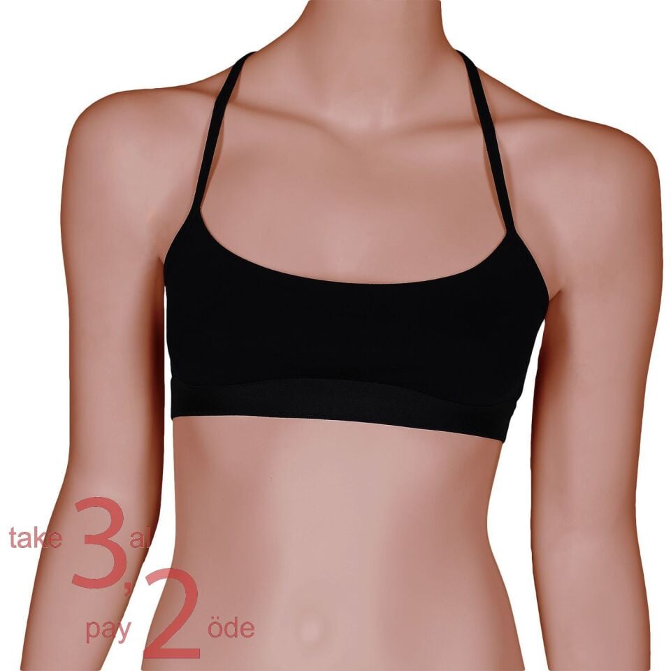 Unique Bosphorus T-Back Kadın Bralet Siyah