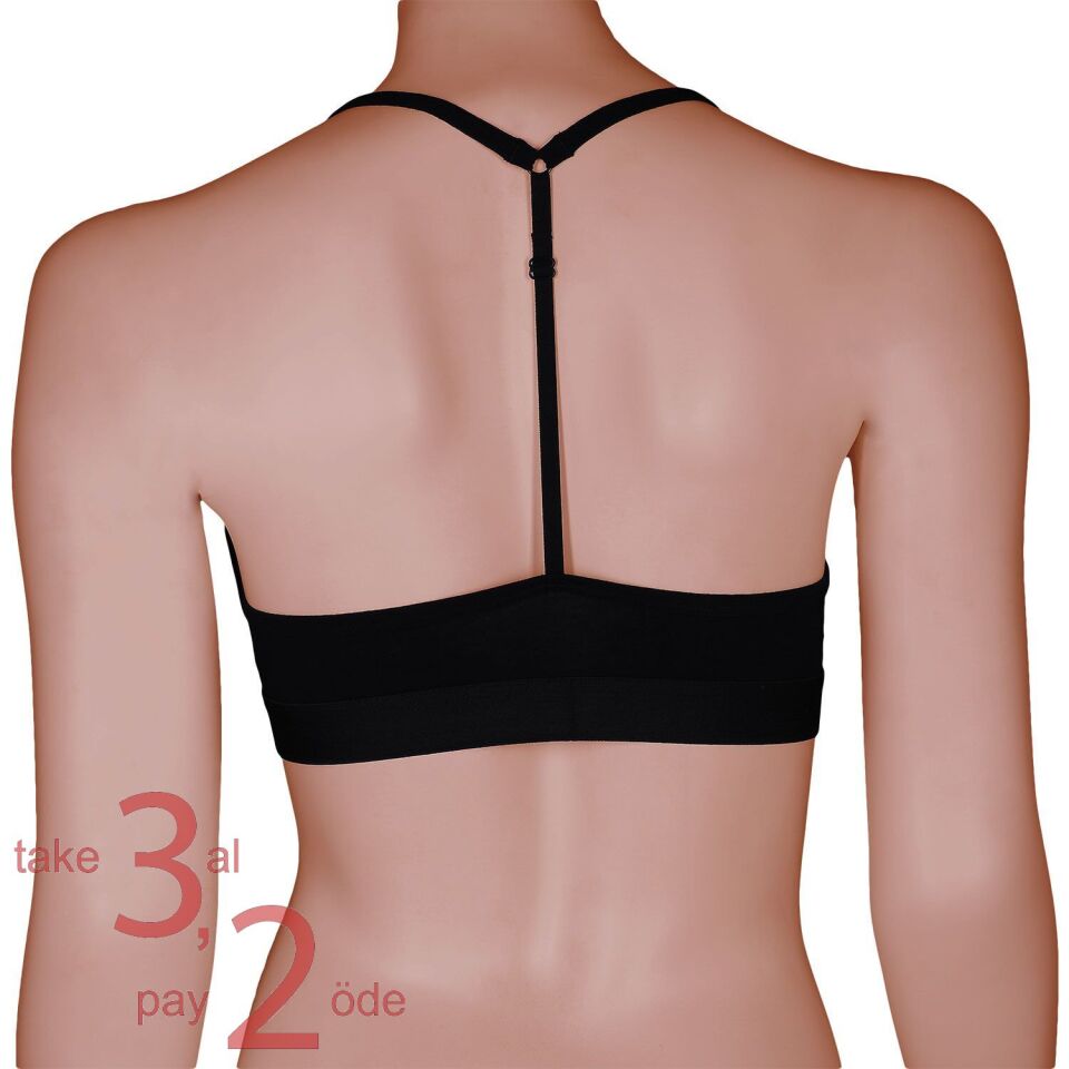 Unique Bosphorus T-Back Kadın Bralet Siyah
