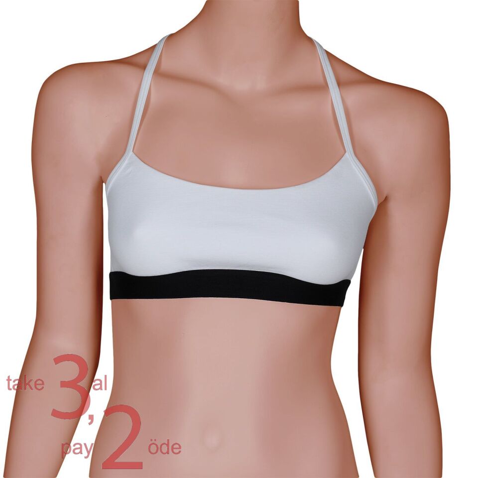 Unique Bosphorus T-Back Kadın Bralet Beyaz