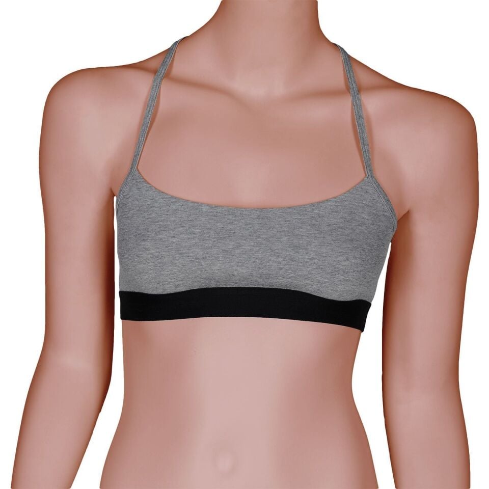 Unique Bosphorus T-Back Kadın Bralet Açık Gri