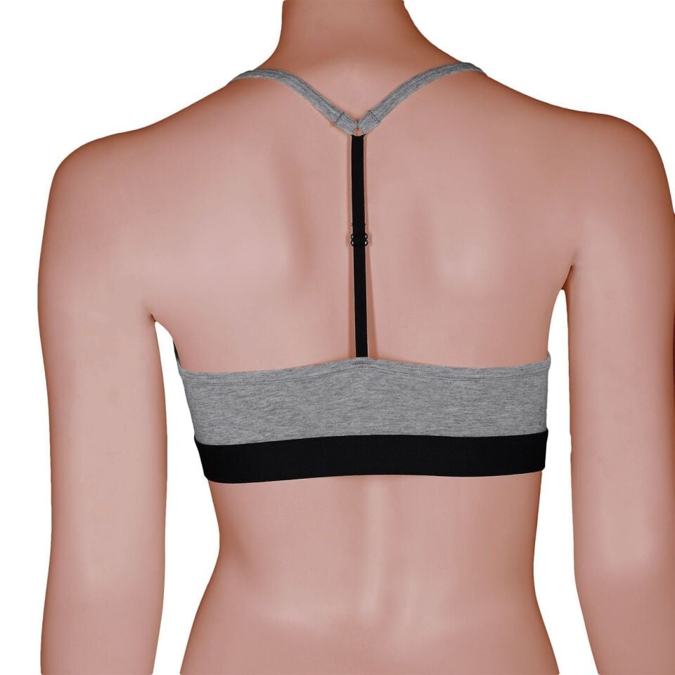Unique Bosphorus T-Back Kadın Bralet Açık Gri