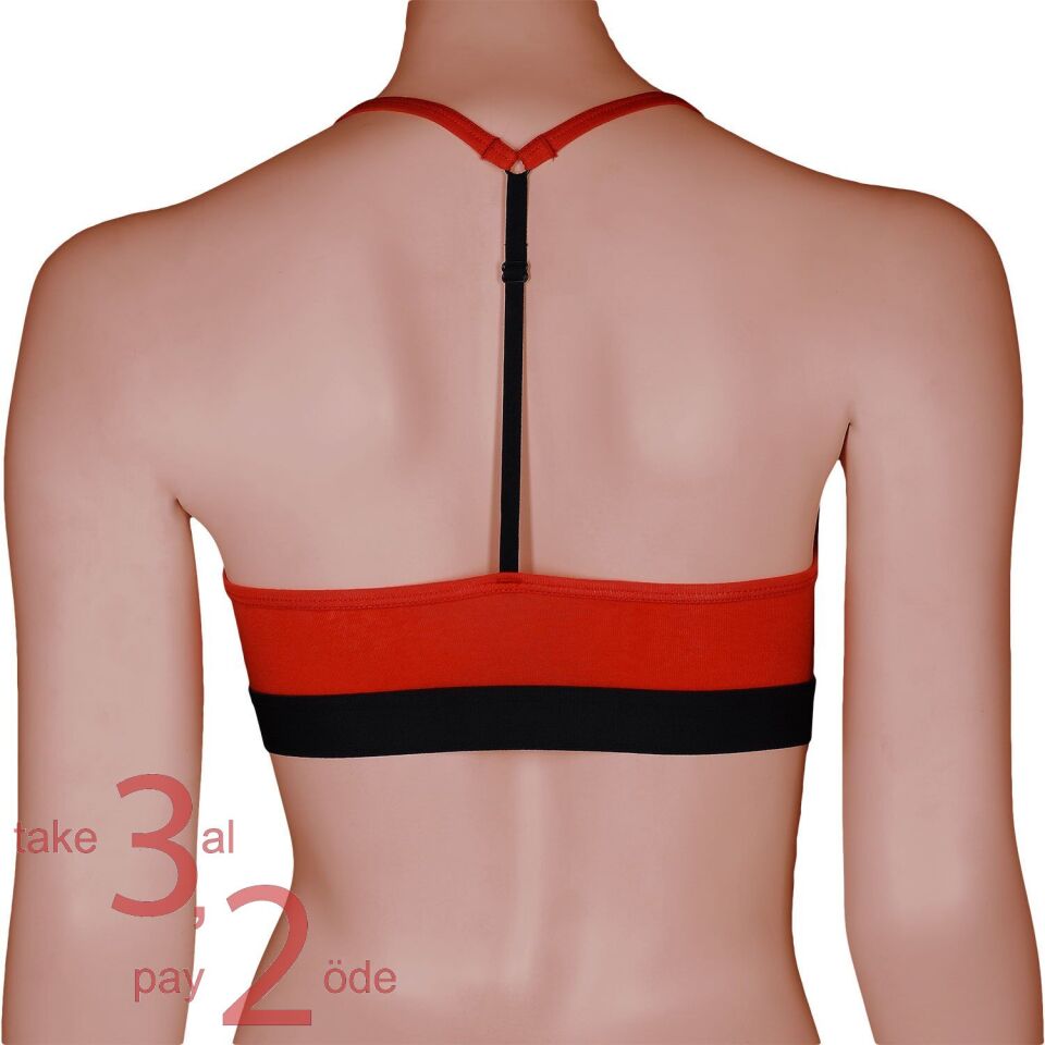 Unique Bosphorus T-Back Kadın Bralet Kırmızı