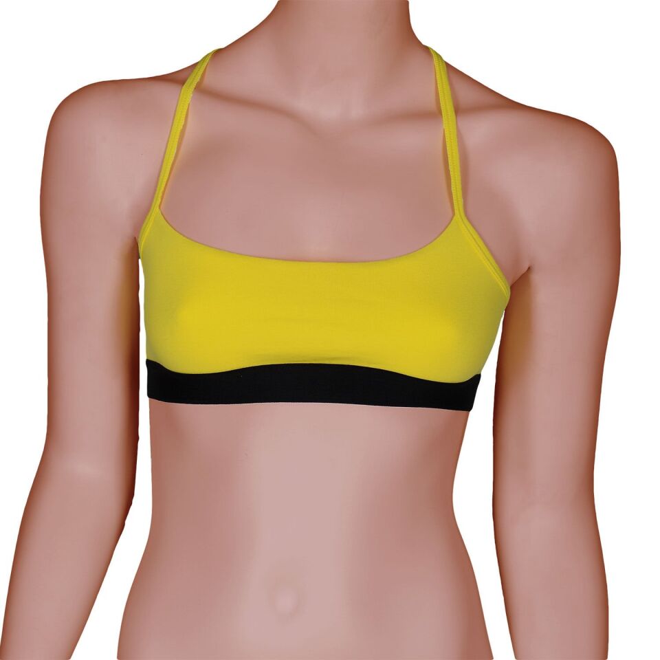 Unique Bosphorus T-Back Kadın Bralet Sarı