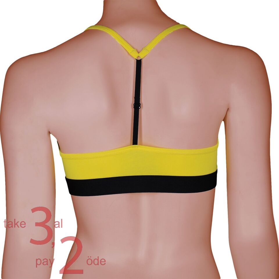 Unique Bosphorus T-Back Kadın Bralet Sarı