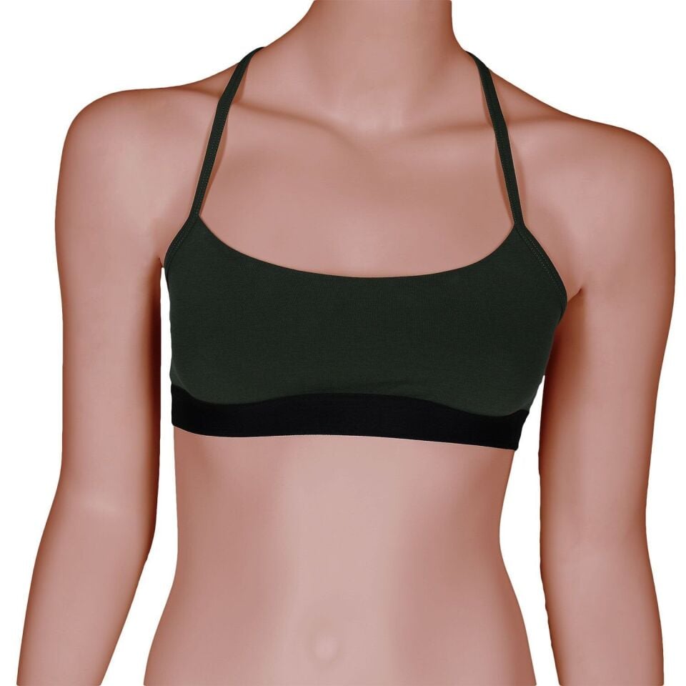 Unique Bosphorus T-Back Kadın Bralet Haki