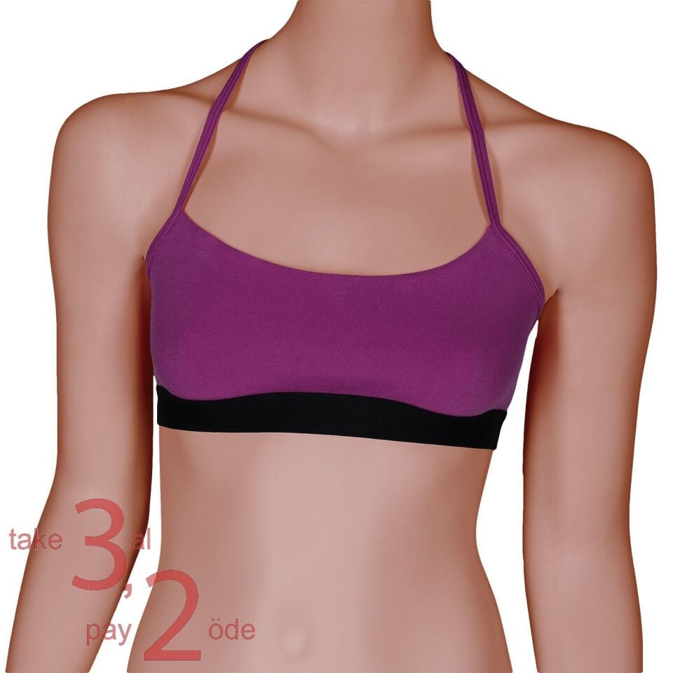 Unique Bosphorus T-Back Kadın Bralet Açık Mor