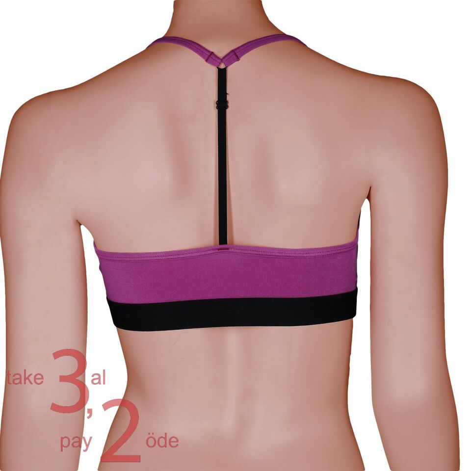 Unique Bosphorus T-Back Kadın Bralet Açık Mor