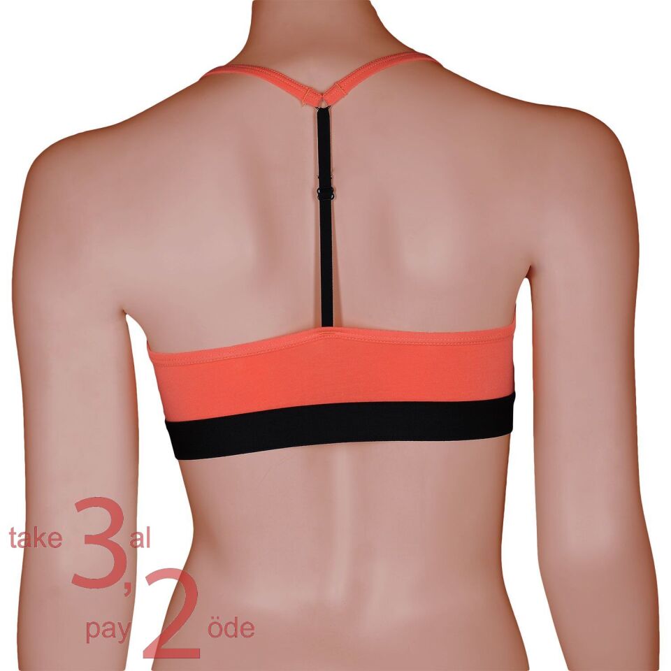 Unique Bosphorus T-Back Kadın Bralet Nar Çiçeği