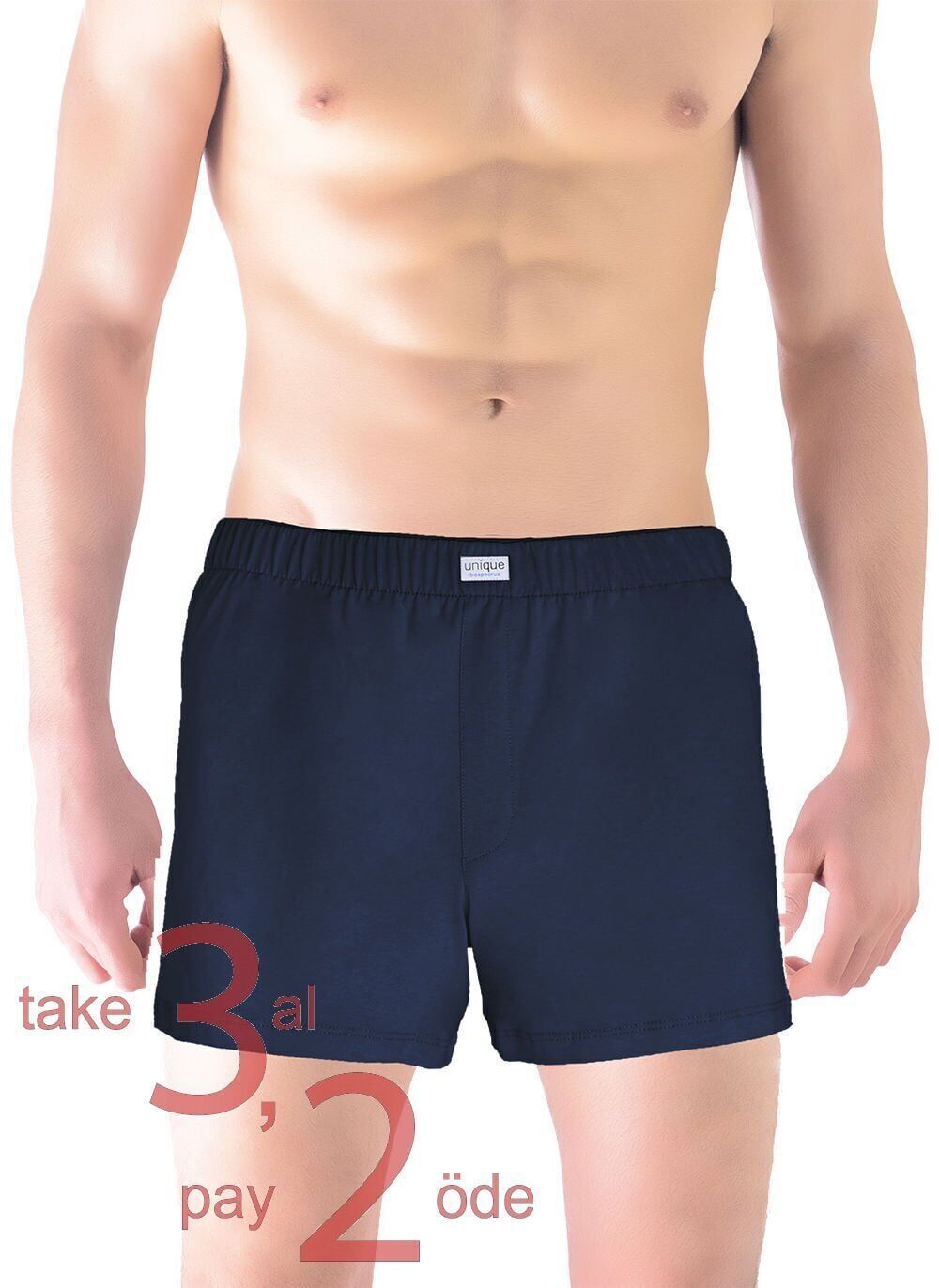 Unique Bosphorus %100 Pamuk Erkek Boxer Lacivert S - LACİVERT