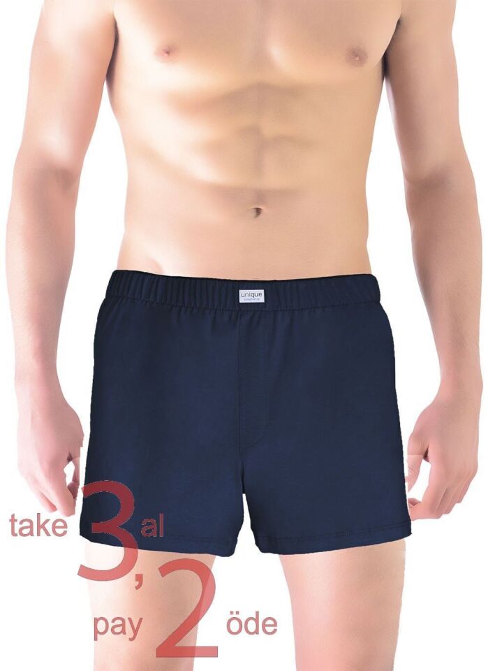 Unique Bosphorus %100 Pamuk Erkek Boxer Lacivert S - LACİVERT