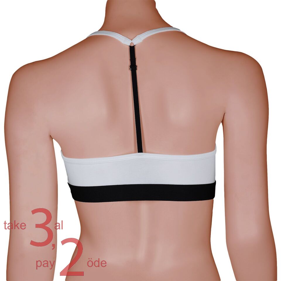 Unique Bosphorus T-Back Kadın Bralet Beyaz S - BEYAZ